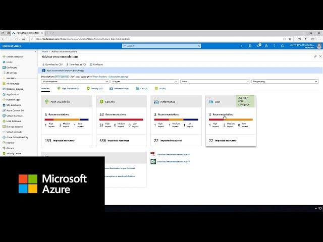How to find all your Azure best practice recommendations in one place