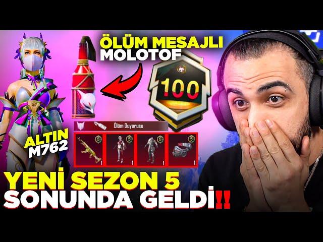 YENİ SEZON 5 GELDİ!! ALTIN M762 VE DESTANSI SETLER!! (RP 100 FULLEDİK) | PUBG MOBILE