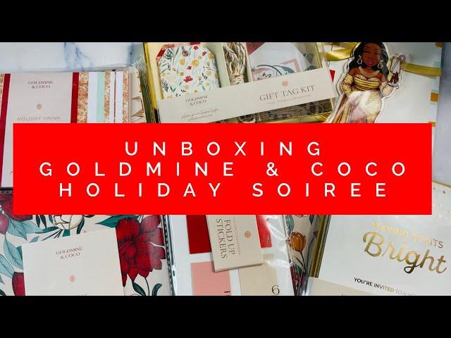 Unboxing | Goldmine & Coco | Planning & Journaling Subscription Boxes | Holiday Soiree