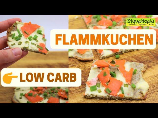 Low Carb Flammkuchen selber machen mit einem Flammkuchenteig aus nur 3 Zutaten