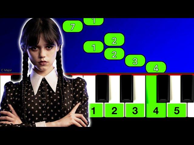 Wednesday Adams - Jenna Ortega Dance Scene - Piano Cover Tutorial TRES FACILE