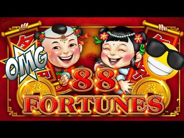 SUPER BIG WIN BONUSES & RETRIGGERS on 88 FORTUNES SLOT MACHINE!  AMAZING GAME!