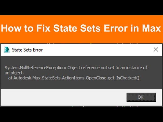 State Sets Error and Max NET Unhandled Exceptions | How to fix it?