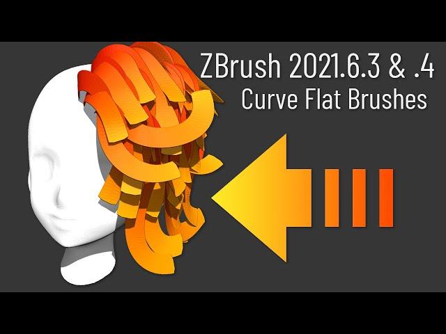 082 ZBrush 2021.6.3 & .4 - Curve Flat Brushes, perfect for quick hair cards!