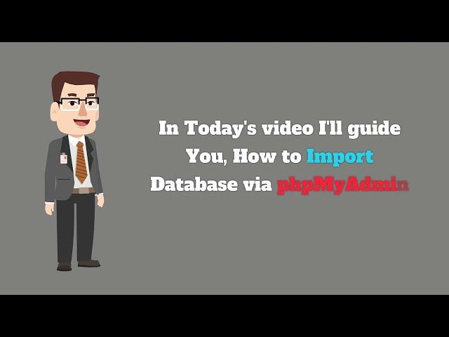 How to import database via PhpMyAdmin in cPanel | YottaSrc