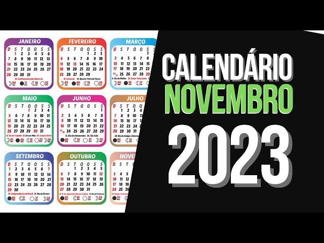  CALENDÁRIO NOVEMBRO 2023 | DATA MÊS DE NOVEMBRO 2023