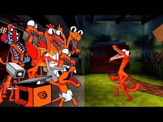 Orange Rainbow Friends All Phases VS Orange Friday Night Funkin Mod Roblox