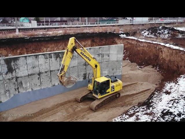 Строительство тоннеля под ж/д путями - станция Дачная / автомагистраль Центральная / Самара / Russia