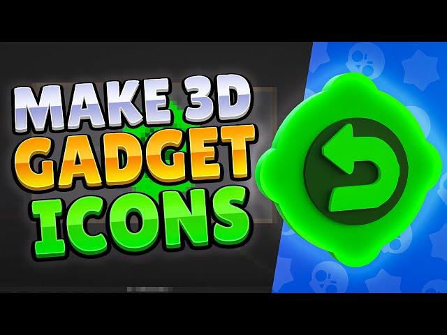 BRAWL STARS 3D ICONS TUTORIALS! GADGET ICONS SP ICONS RANK ICONS! PACK IN DESCRIPTION!