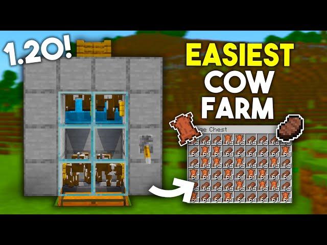 Minecraft Cow Farm 1.20 Tutorial in Bedrock!
