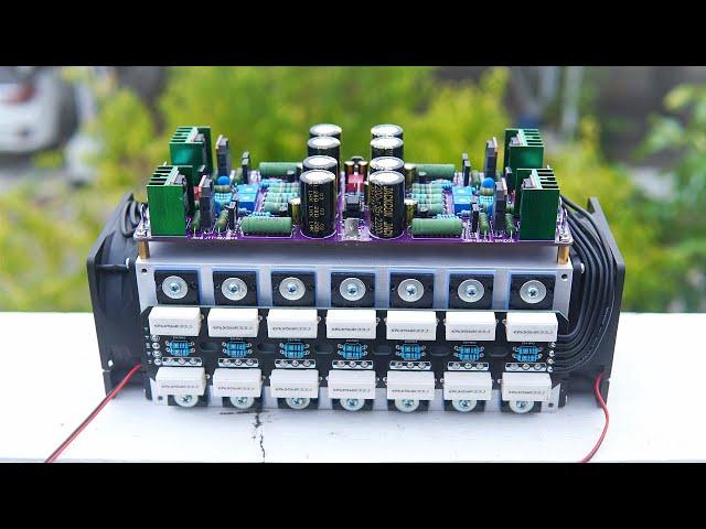 2500 watt?? Full Bridge Amplifier Board 28 Transistors 2SA1943 & 2SC5200 transistors #cbzproject