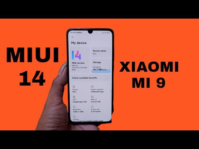 MIUI 14 Xiaomi Mi 9 (Android 13)