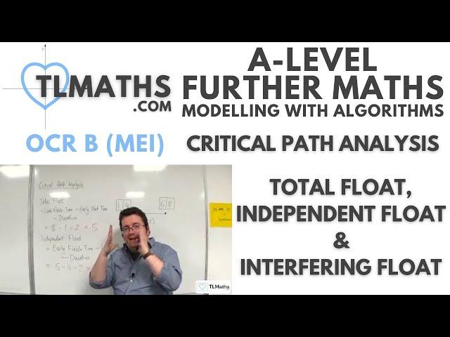 OCR MEI MwA G: Critical Path Analysis: 12 Total Float, Independent Float & Interfering Float