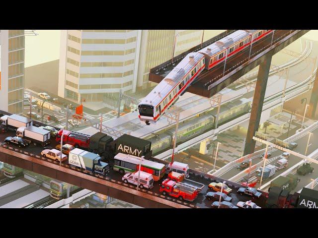 Trains vs Bridge with Traffic  Teardown