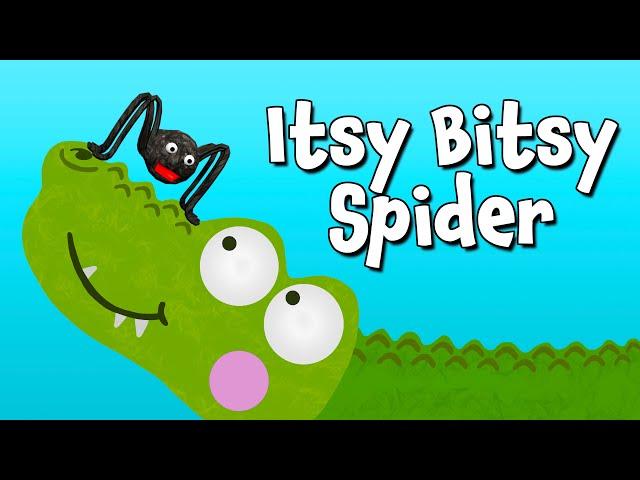 Itsy Bitsy Spider Song | Silly Crocodile and Spider Singing The Spider Song