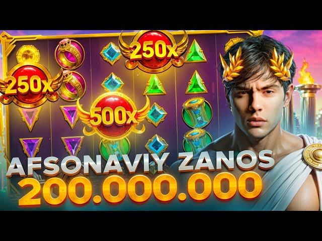 AFSONAVIY ZANOS QILAMIZ GATES OF OLYMPUS! 200.000.000 HAFTA ZANOSI