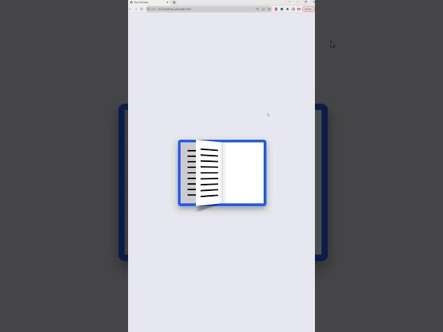 Book Preloader In HTML CSS #shorts #html #css #trending #tutorial #web