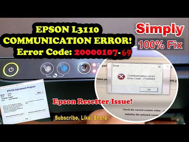 Epson printer Communication Error / How To Fix Epson Printer Communication #epson #communication