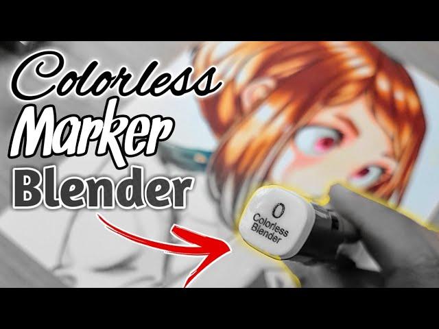 How to Use COLORLESS Marker Blender | COPIC, OHUHU, TOUCH FIVE (Drawing - Uraraka Ochako)