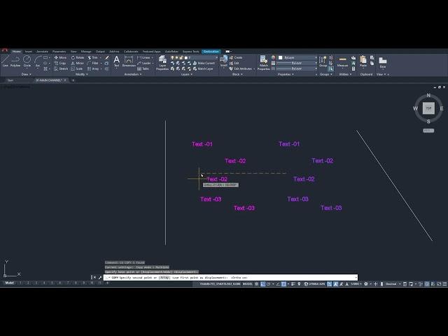 How to align multiple texts in AutoCAD / Civil 3D?
