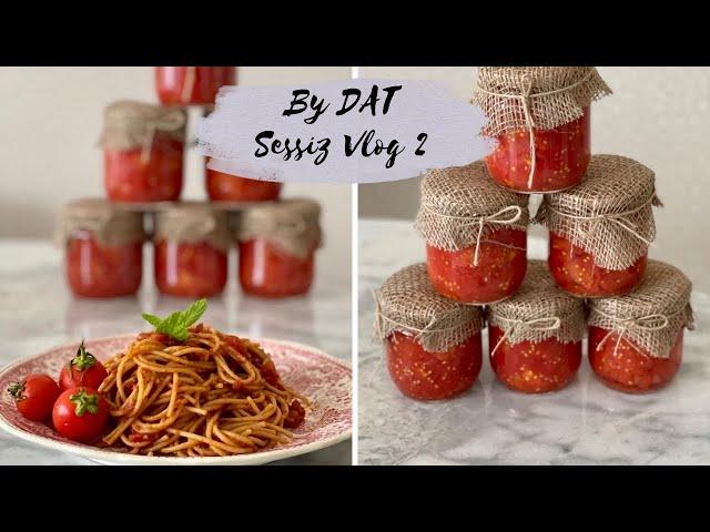 SESSİZ VLOG | Domates Konservesi | Domates Soslu Spagetti | Little Forest Summer | Korean movie