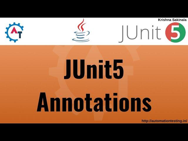 3. JUnit 5 Basics - JUnit5 Annotations | Annotation in Junit5 | Junit5 Annotations | Test Annotation