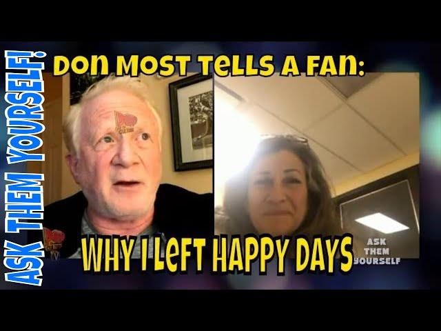 Don Most tells a fan "Why I Left Happy Days"