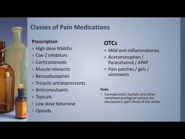 Pain Medication Education Series Part 1