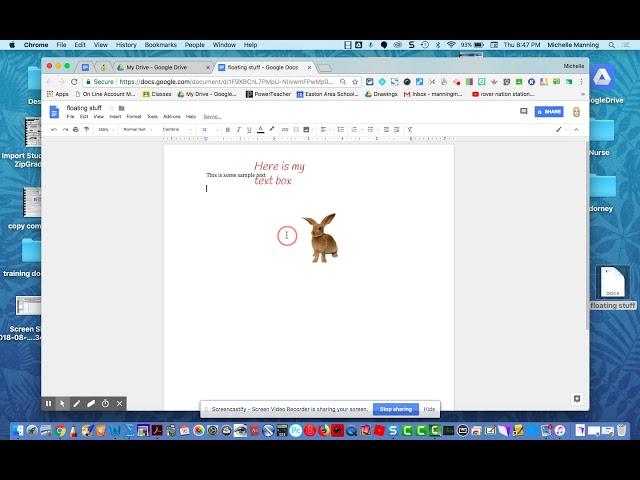 How to get Text box's and Images to float on top of text in Google Docs (hack)