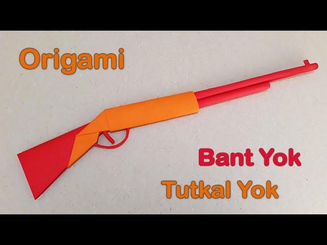 PAPER RIFLE MAKING - ( No Glue / No Tape ) - | Origami