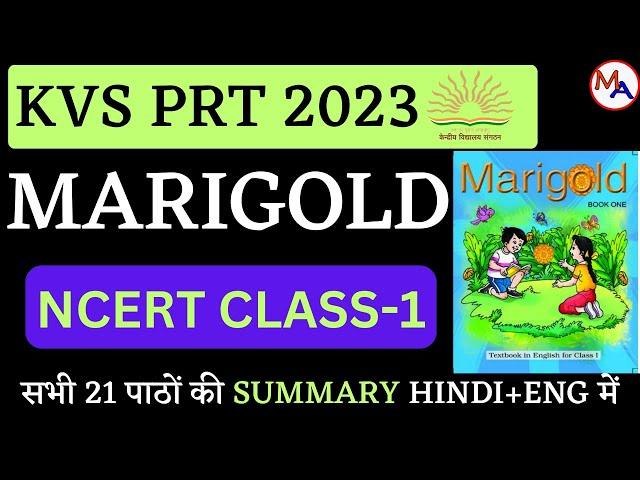 NCERT ENGLISH MARIGOLD CLASS 1 SUMMARY IN ENGLISH & HINDI | KVS PRT EXAM 2023 | मैरीगोल्ड कक्षा 1