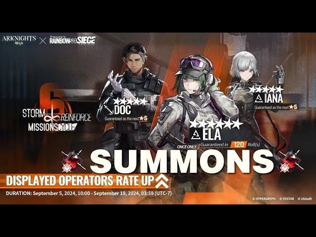 Arknights Summoning on Storm Reinforce Missions Cycle Banner