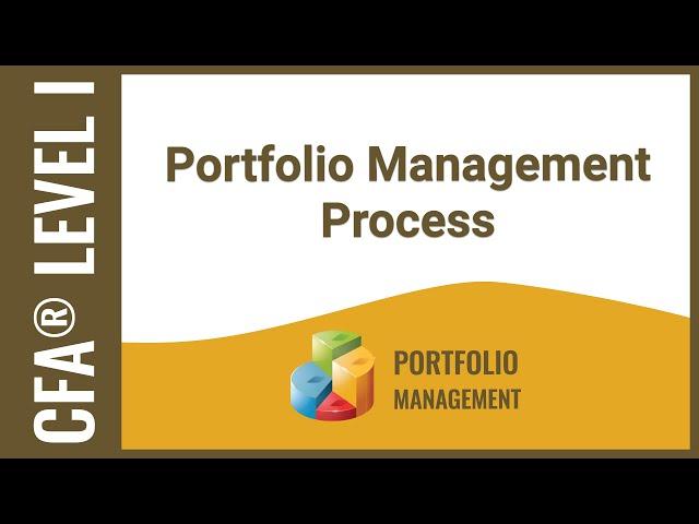 CFA® Level I Portfolio Management - Portfolio Management Process