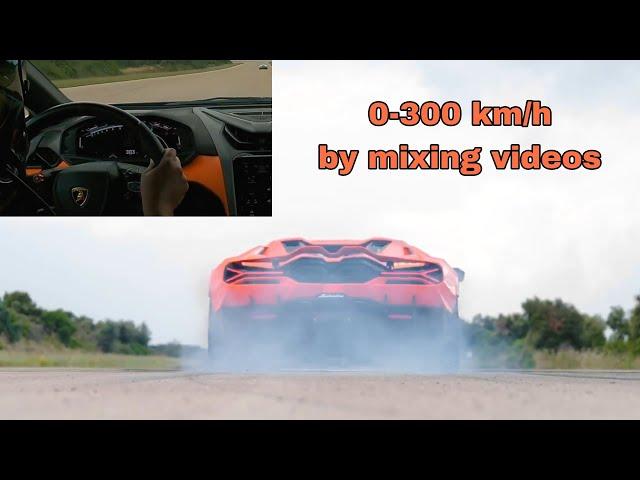 Lamborghini Revuelto 0-300 km/h(by editing and mixing videos)(Read desc)