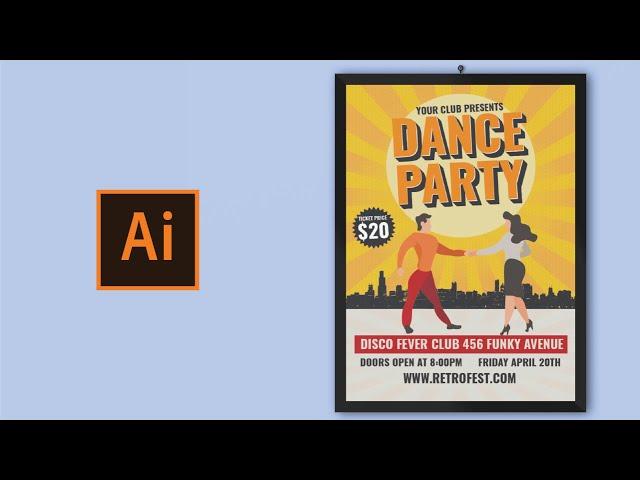 How to create poster design in adobe illustrator