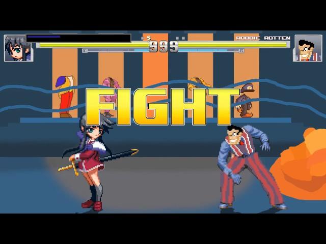 NICK54222 MUGEN: MVC2 Mai Kawasumi (me) VS Robbie Rotten (Pingrules)