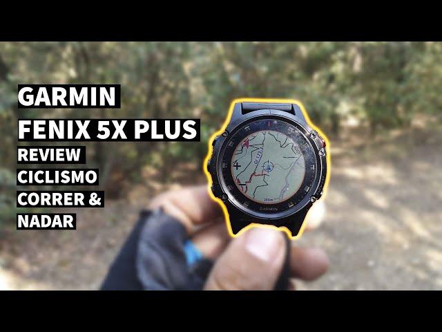 Garmin Fenix 5x Plus Spotify y Mapas - Review Ciclismo, correr y nadar