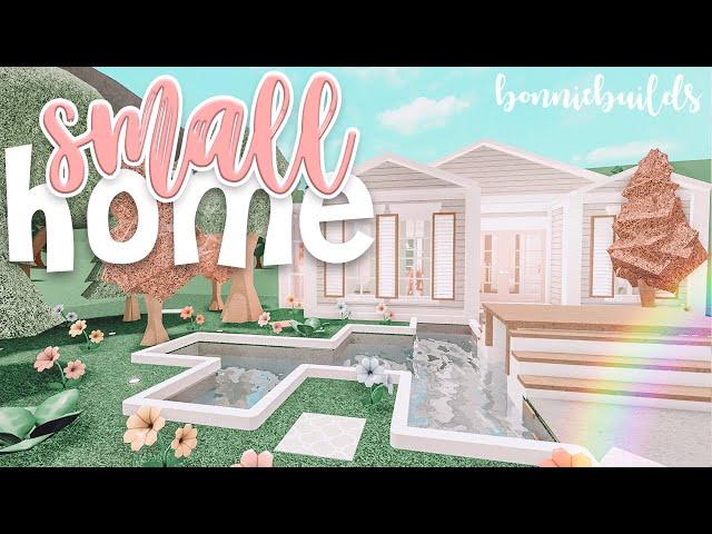 One Story Small Blush Home | Bloxburg Blush Home Speedbuild | Bonnie Builds | 80k