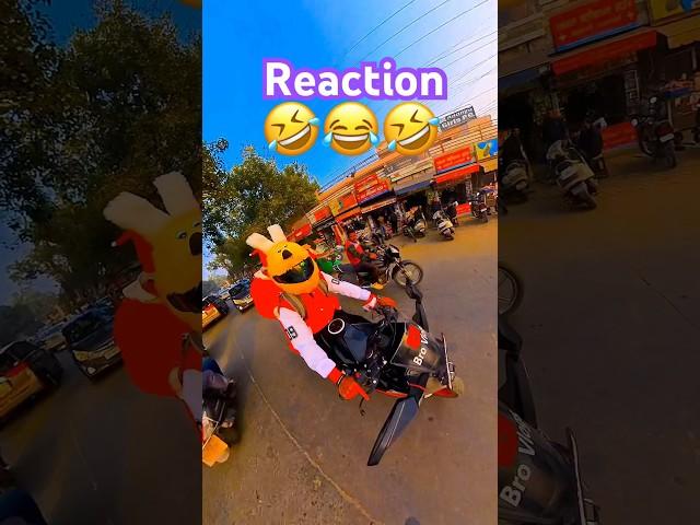 Reaction #brovlogs #ytshorts #trending #reaction #bunnyhelmet #motovlog