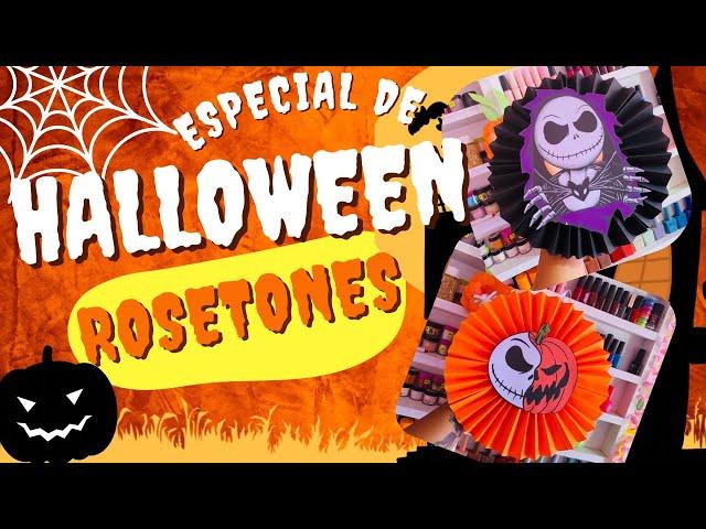 ROSETONES HALLOWEEN   DECORACIÓN PARA HALLOWEEN/MANUALIDADES