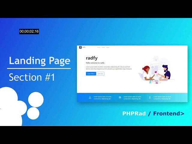 Landing Page #1 PHPRad Frontend