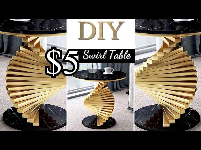 UNBELIEVABLE $5 Table DIY! HOW To make A HIGH END Accent Table with just $5!!!