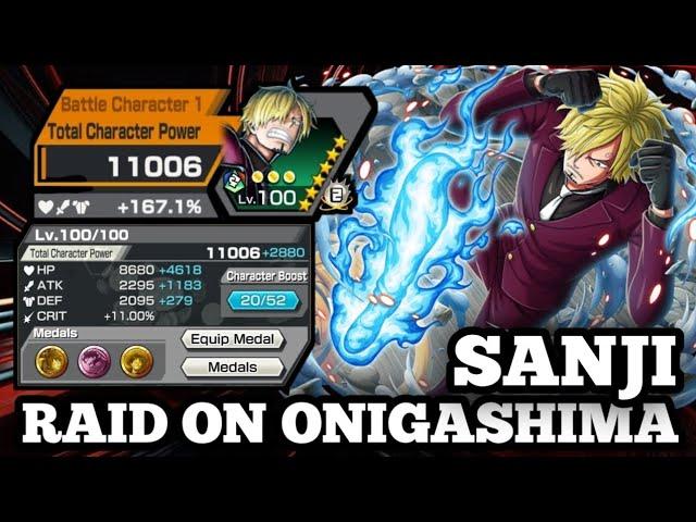 SANJI RAID ON ONIGASHIMA GAMEPLAY | ONE PIECE BOUNTY RUSH | OPBR