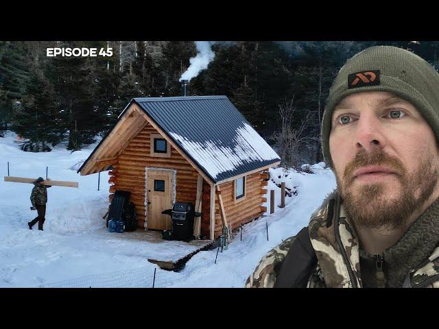 Log Cabin Build on Off-Grid Homestead |EP45| Winter Storm Struggles