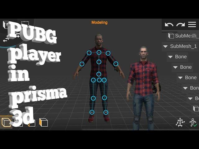 prirma 3d tutorial: import and rig pubg player 3D model | prisma 3d | pubg | sketchfab   SKS Media A