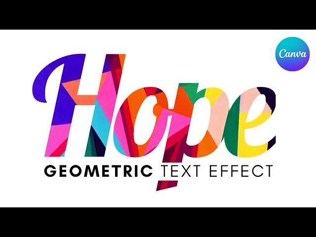 Easy Geometric Text Effects on Canva