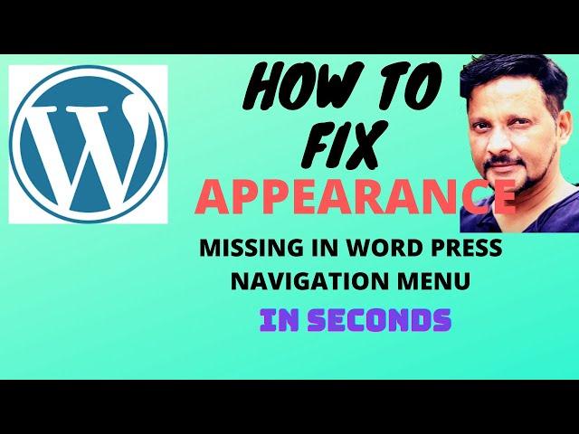 How to Fix Appearance Menu Missing in Word Press 2021 | Appearance Not Showing in Word Press 2021
