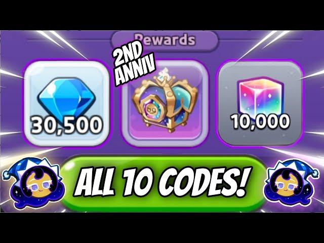  All 10 CODES!  CRK 2nd Anniversary NEW and Active CODES! | Cookie Run Kingdom