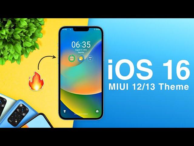 iOS 16 Theme For Any Redmi/Poco Devices | iOS 16 LockScreen | iOS 16 Widget on MIUI 12/13