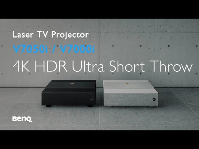 BenQ V7050i | 4K Laser Ultra Short Throw Home Theater Smart Projector with 98% DCI-P3, HDR-PRO